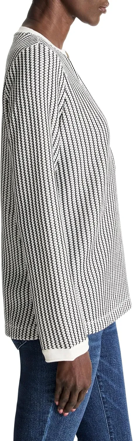NIC ZOE Women's Zig Zag Split Neck Top