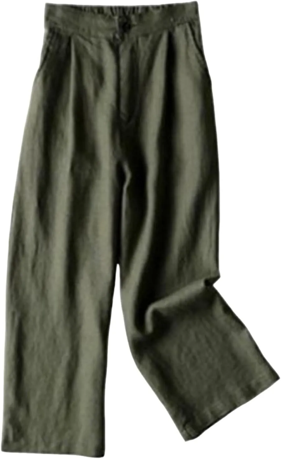 Palazzo Pants for Women Lightweight Wide Leg Linen Pants Elastic Waist Boho Beach Trousers Summer Outfit with Pocekts
