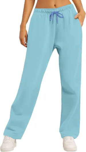 Pants for Women, Cotton Linen High Waist Wide Leg Pants Straight Summer
