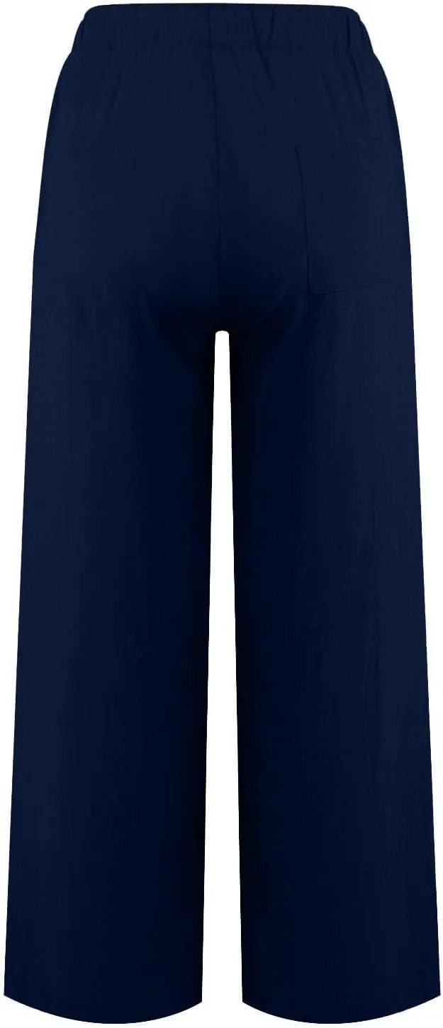 Pants for Women, Linen Pants Wide Leg Straight Drawstring High Waisted Palazzo