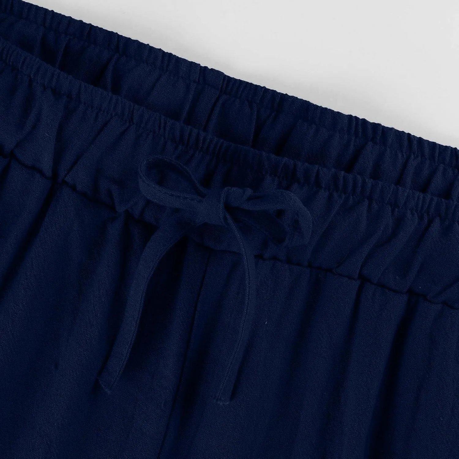 Pants for Women, Linen Pants Wide Leg Straight Drawstring High Waisted Palazzo
