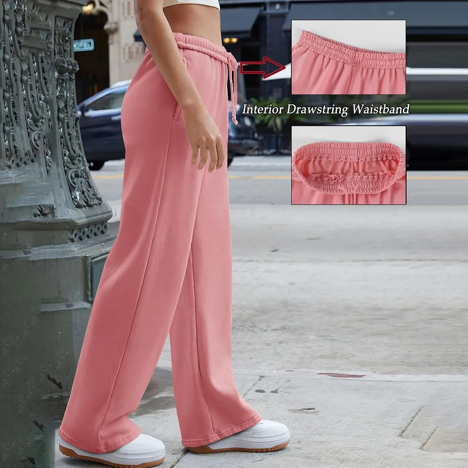 Pants for Women, Trousers Sweatpants Palazzo Casual High Waisted Trendy Pants Yoga