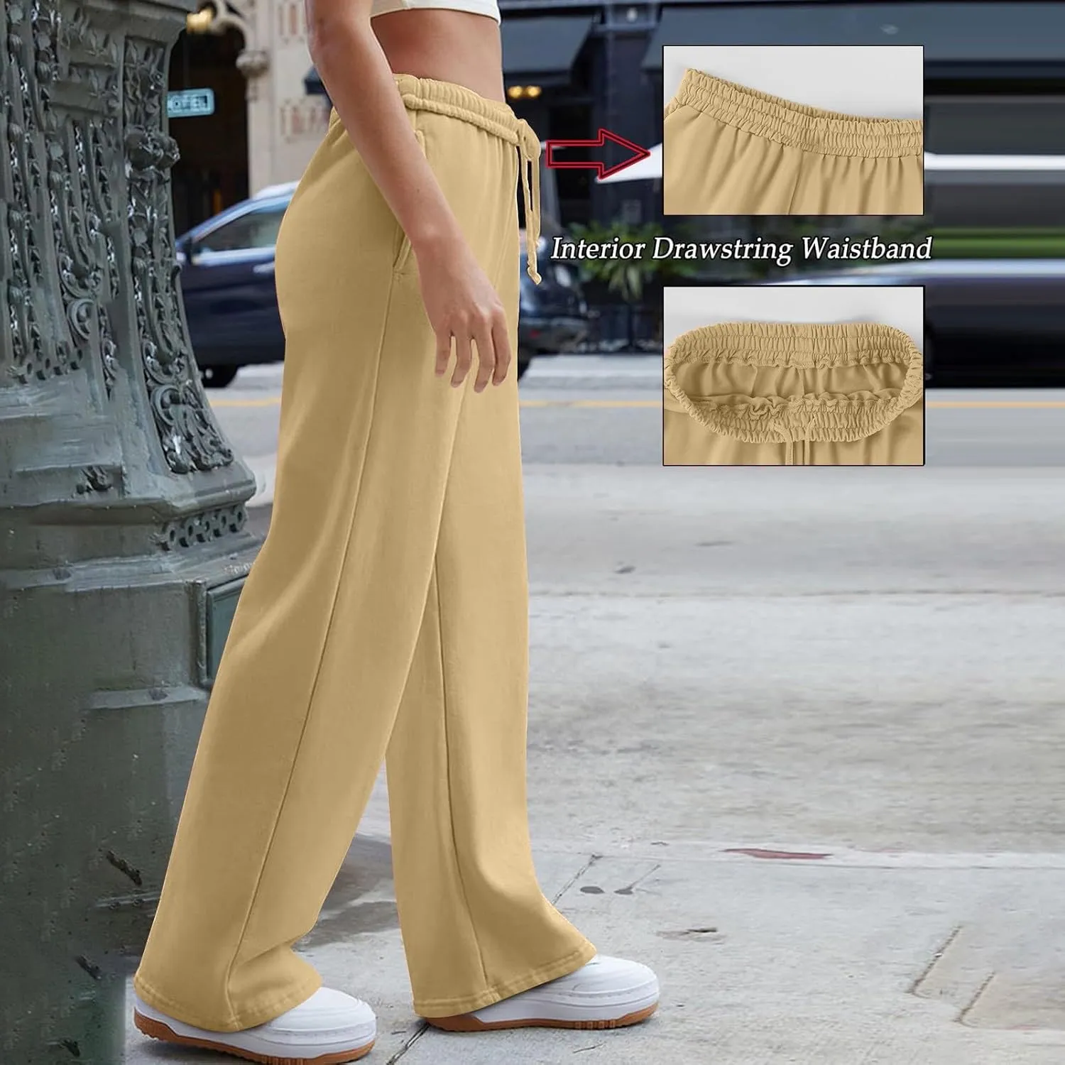 Pants for Women, Trousers Sweatpants Palazzo Casual High Waisted Trendy Pants Yoga