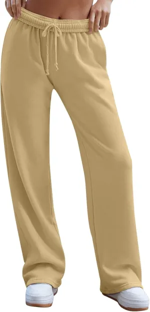 Pants for Women, Trousers Sweatpants Palazzo Casual High Waisted Trendy Pants Yoga
