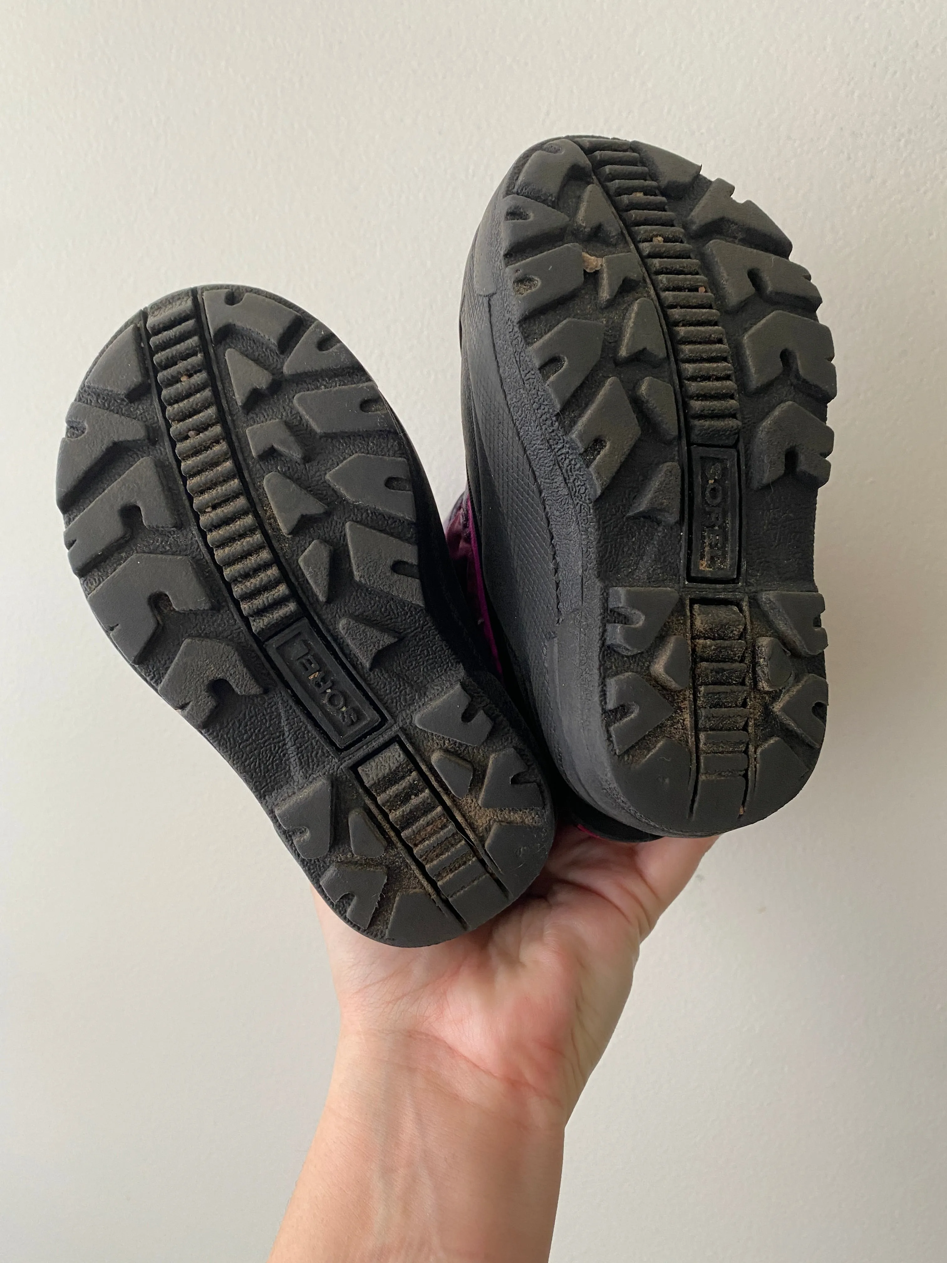 Pink and Purple Snow Commander Winter Boots, size 7