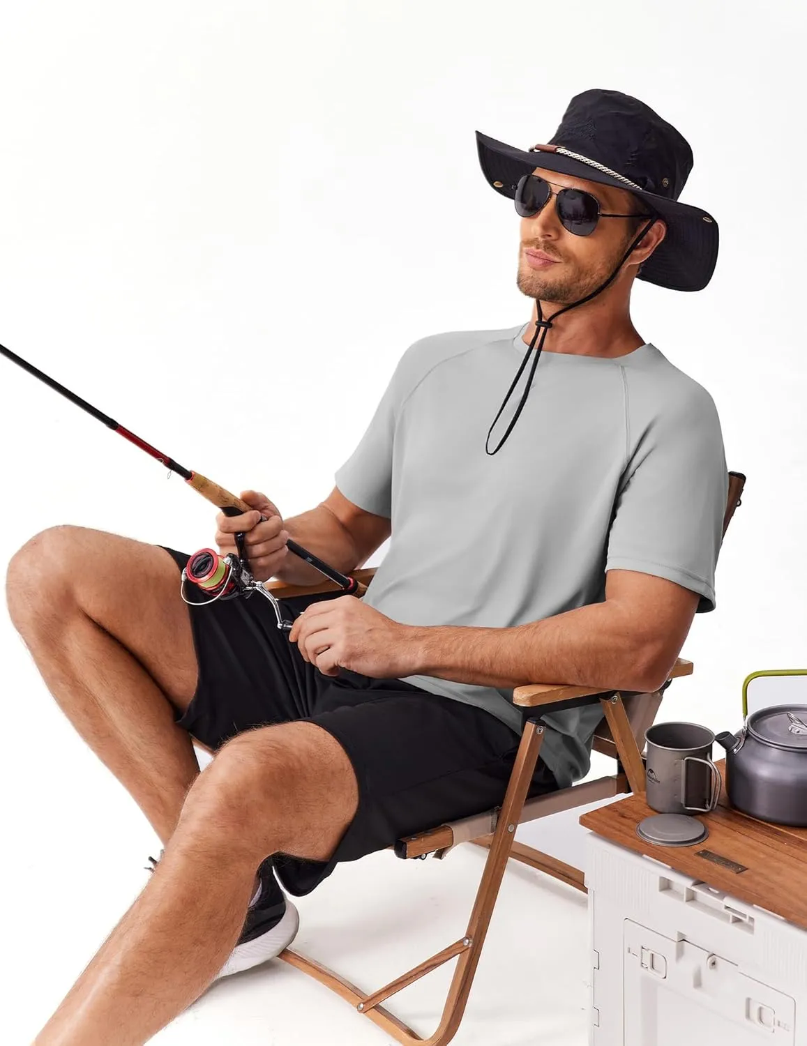 PINSPARK Mens Swim Shirt Short Sleeve UPF 50  Sun Protection Shirts Rash Guard Quick Dry Tshirts Beach Water Athletic Shirt
