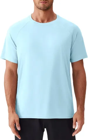 PINSPARK Mens Swim Shirt Short Sleeve UPF 50  Sun Protection Shirts Rash Guard Quick Dry Tshirts Beach Water Athletic Shirt