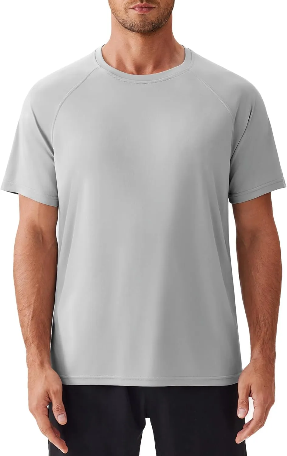 PINSPARK Mens Swim Shirt Short Sleeve UPF 50  Sun Protection Shirts Rash Guard Quick Dry Tshirts Beach Water Athletic Shirt
