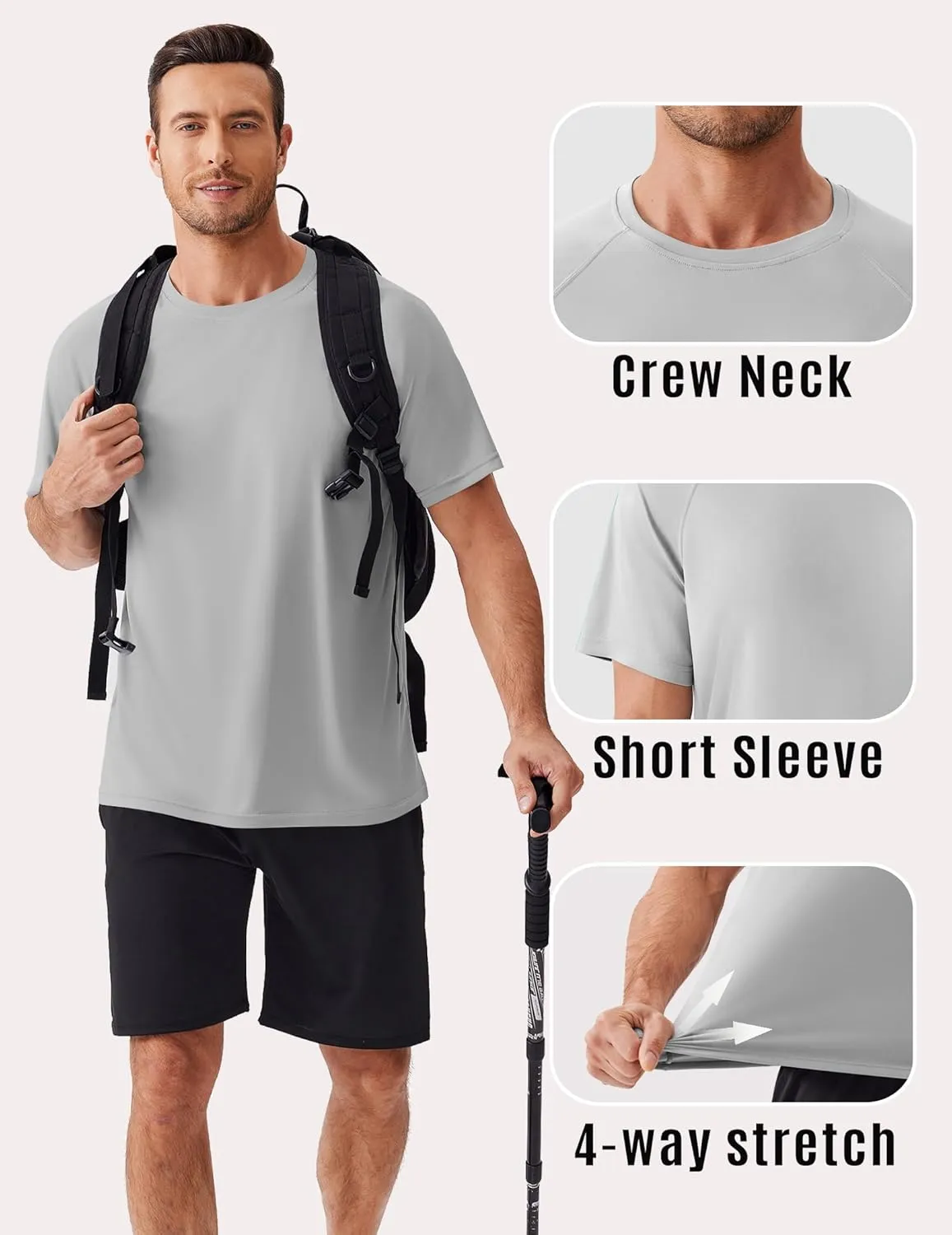 PINSPARK Mens Swim Shirt Short Sleeve UPF 50  Sun Protection Shirts Rash Guard Quick Dry Tshirts Beach Water Athletic Shirt