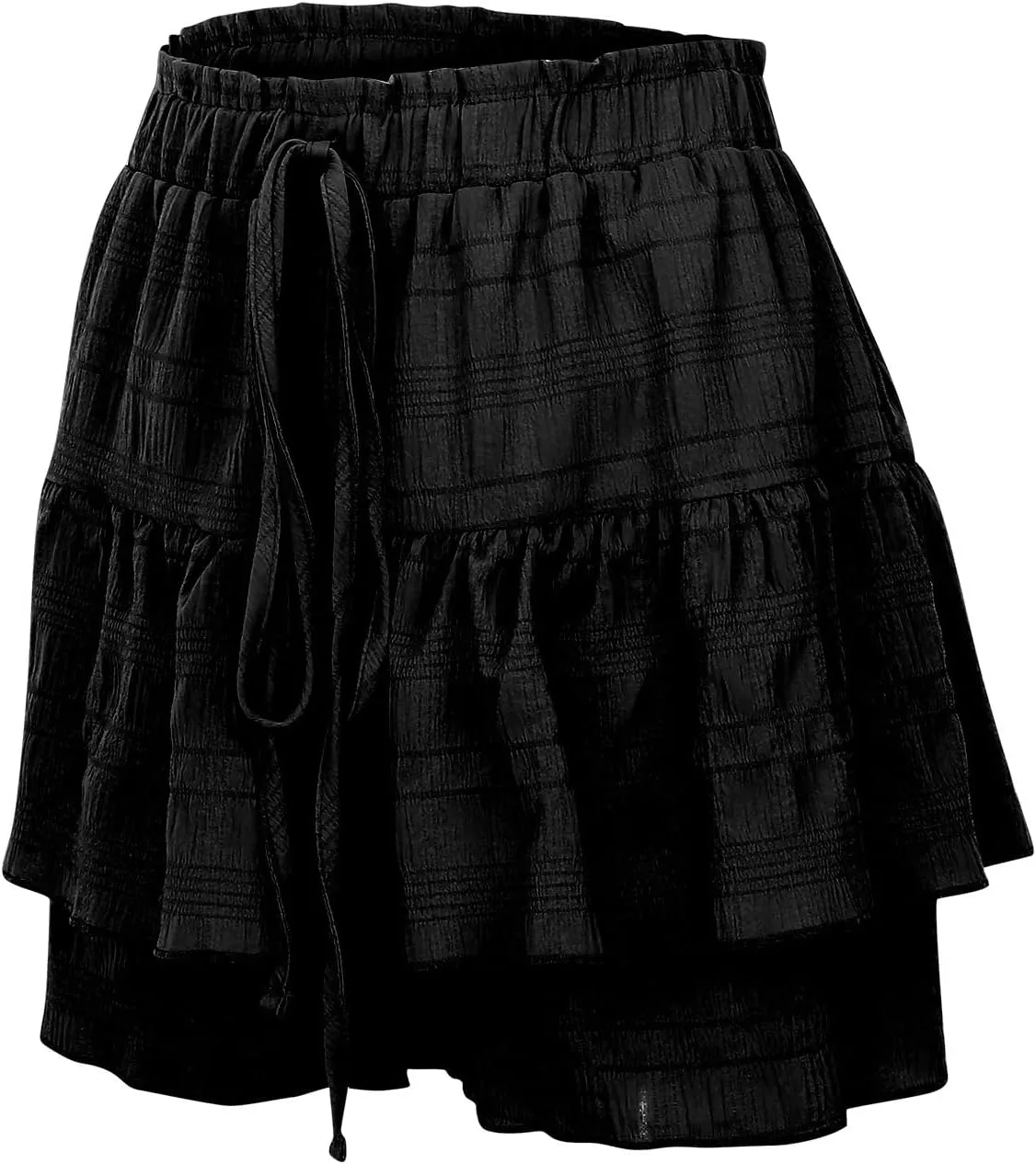 Pleated Tennis Skirt for Women High Waisted with Shorts Underneath Drawstring Athletic Golf Ruffle Skorts Skirts