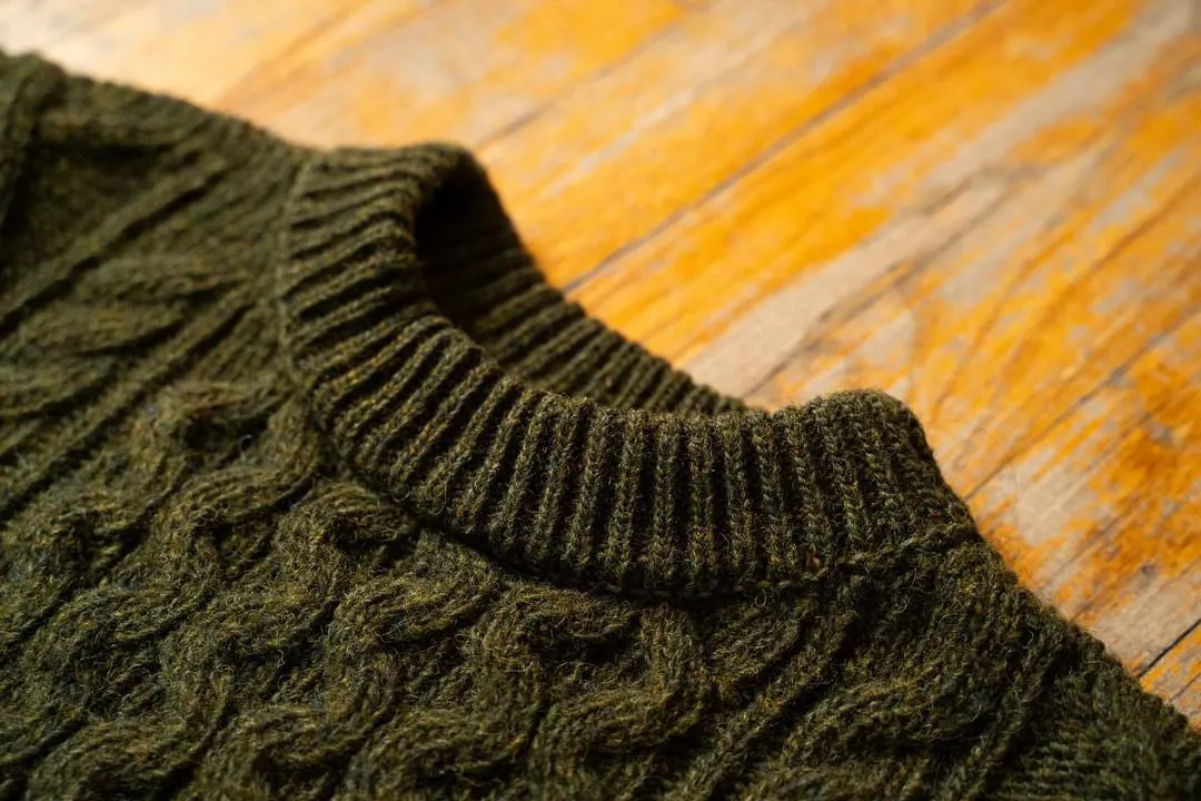 Pre Order - Steve McQueen Dark Navy Donegal Irish Wool Sweater Eta before 12/25