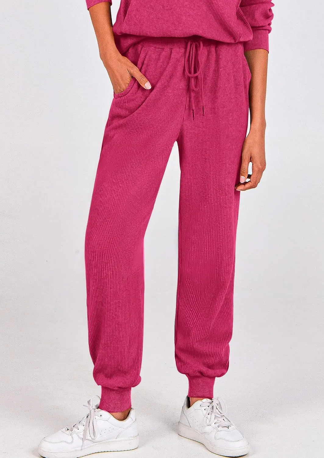 PRETTYGARDEN Womens 2 Piece Sweatsuits Set Long Sleeve Half Zip Pullover Sweatshirt Joggers Sweatpants Fall Outfits Tracksuit