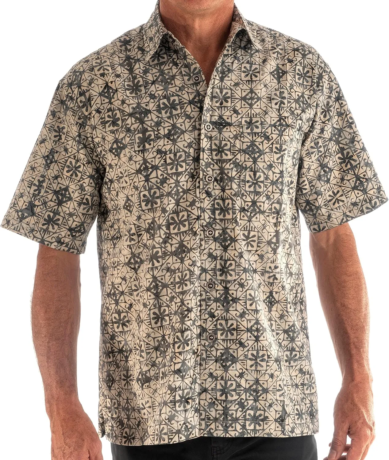 Purple Dusk Tropical Hawaiian Batik Shirt