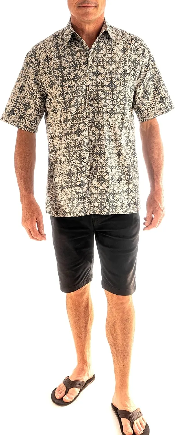Purple Dusk Tropical Hawaiian Batik Shirt
