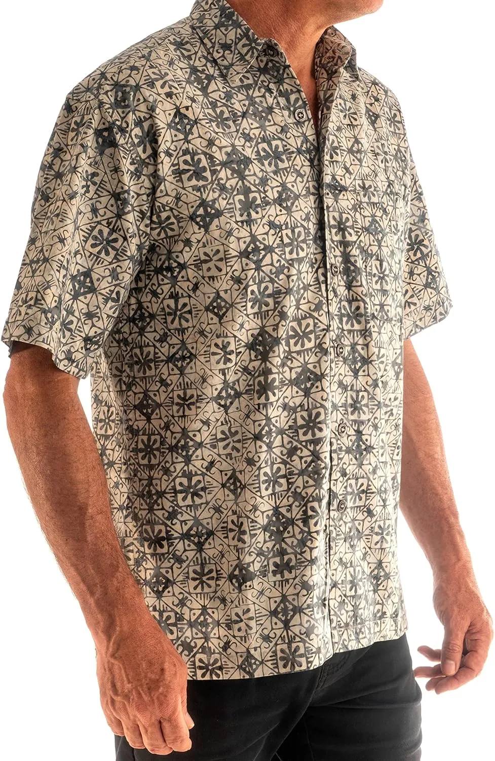 Purple Dusk Tropical Hawaiian Batik Shirt