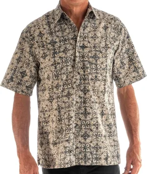 Purple Dusk Tropical Hawaiian Batik Shirt