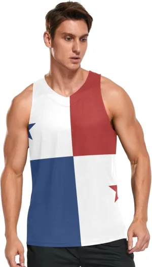 Rastafari Flag Men's Beach Tank Top Colorful Print Sport Workout & Training Top Summer Quick Dry Sleeveless Tee Shirt Unisex