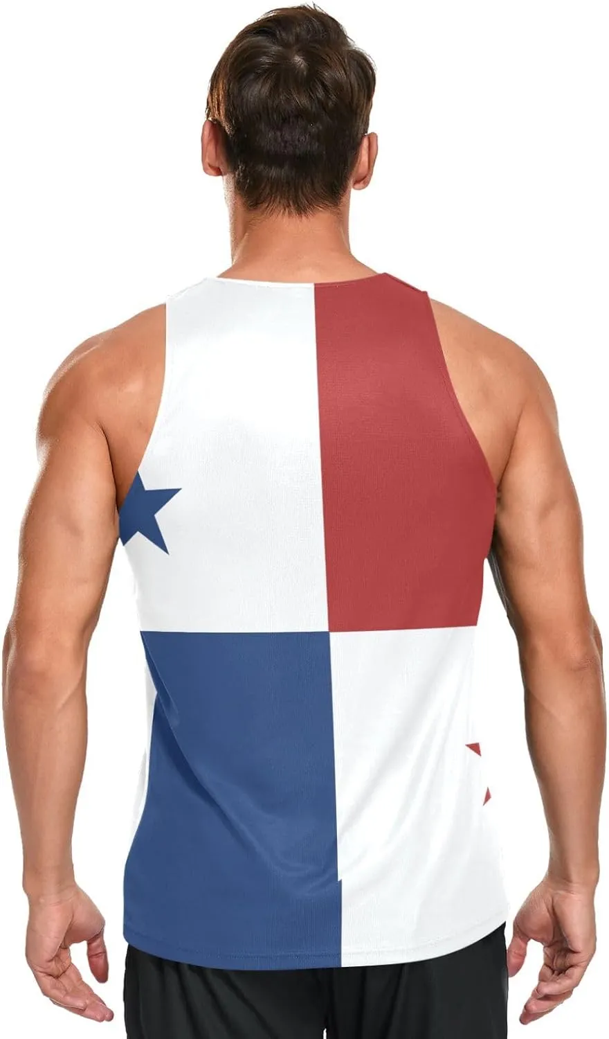Rastafari Flag Men's Beach Tank Top Colorful Print Sport Workout & Training Top Summer Quick Dry Sleeveless Tee Shirt Unisex