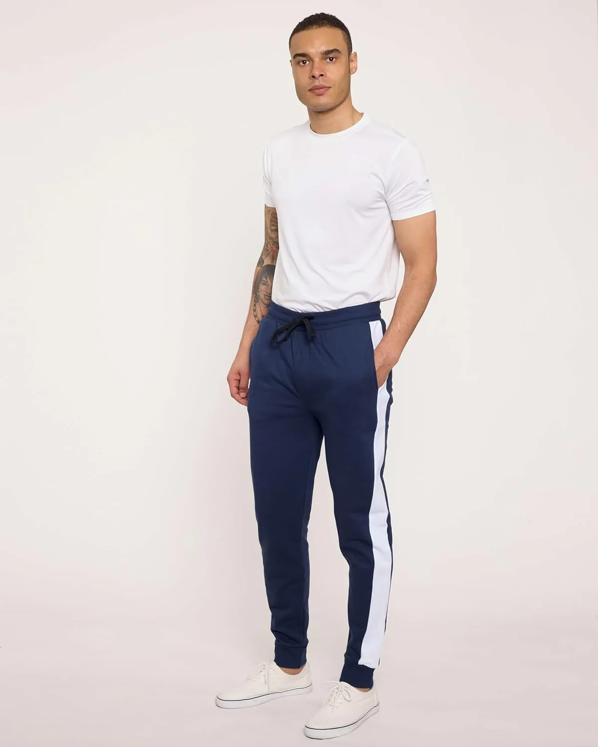 Real Essentials 3 Pack: Men's Tech Fleece Ultra-Soft Jogger Athletic Sweatpants with Pockets (Available in Big & Tall)