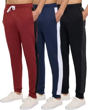 Real Essentials 3 Pack: Men's Tech Fleece Ultra-Soft Jogger Athletic Sweatpants with Pockets (Available in Big & Tall)