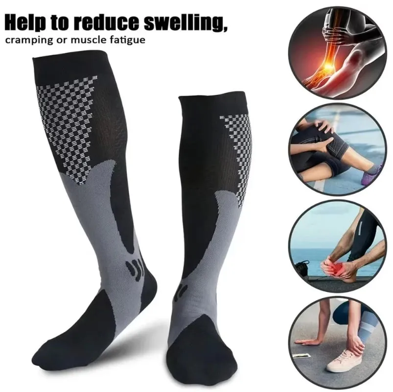 ROYALUCK 3 Pairs Plus Size Compression Socks Extra Large Knee High Support for Circulation Support