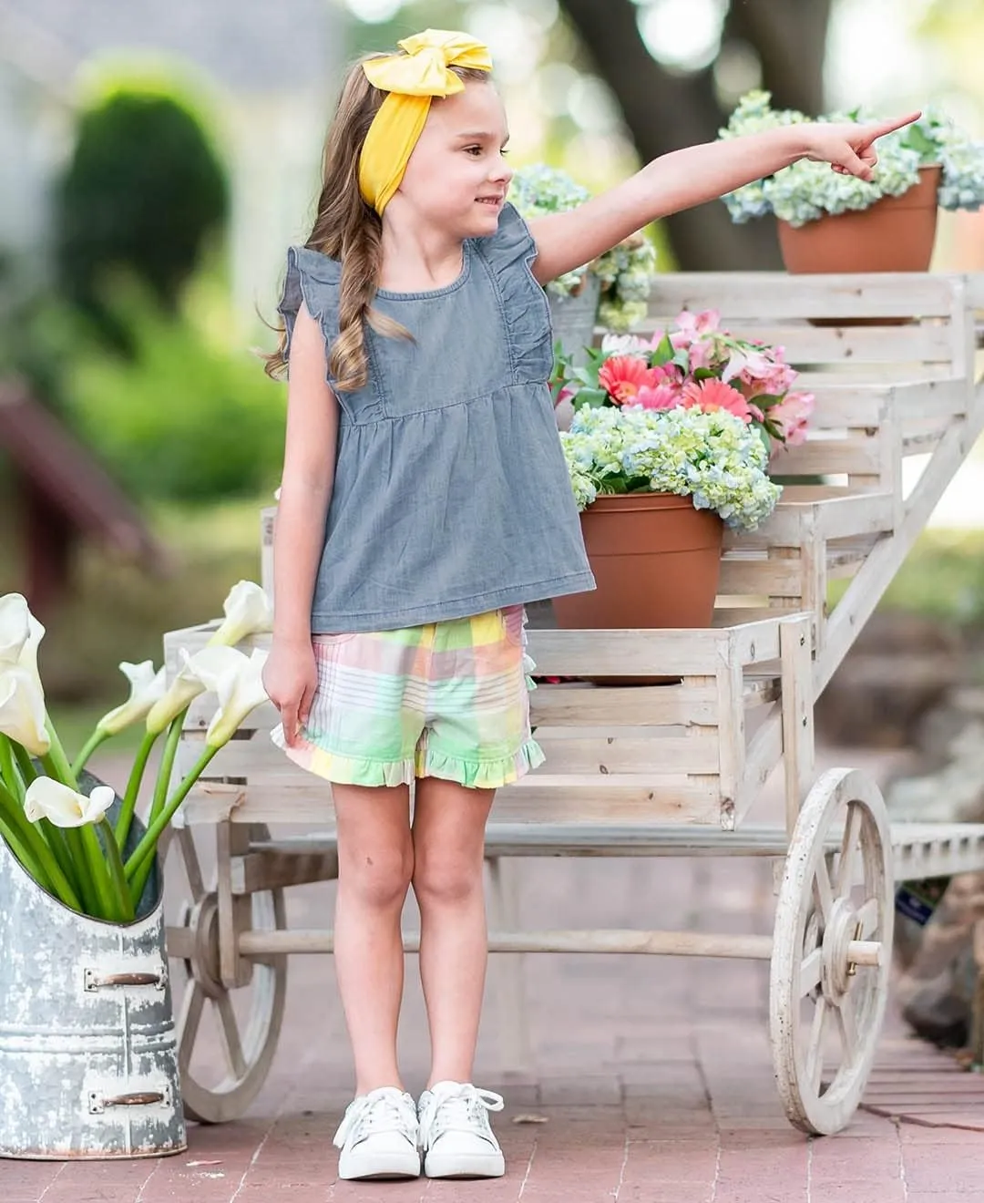 RuffleButts Baby/Toddler Girls Tank Top w/Flower