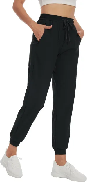 SEVEGO Women's 30"/32"/34"/36" Tall Inseam Joggers Lightweight Sweatpants Zipper Pockets Athletic Workout Lounge Pants