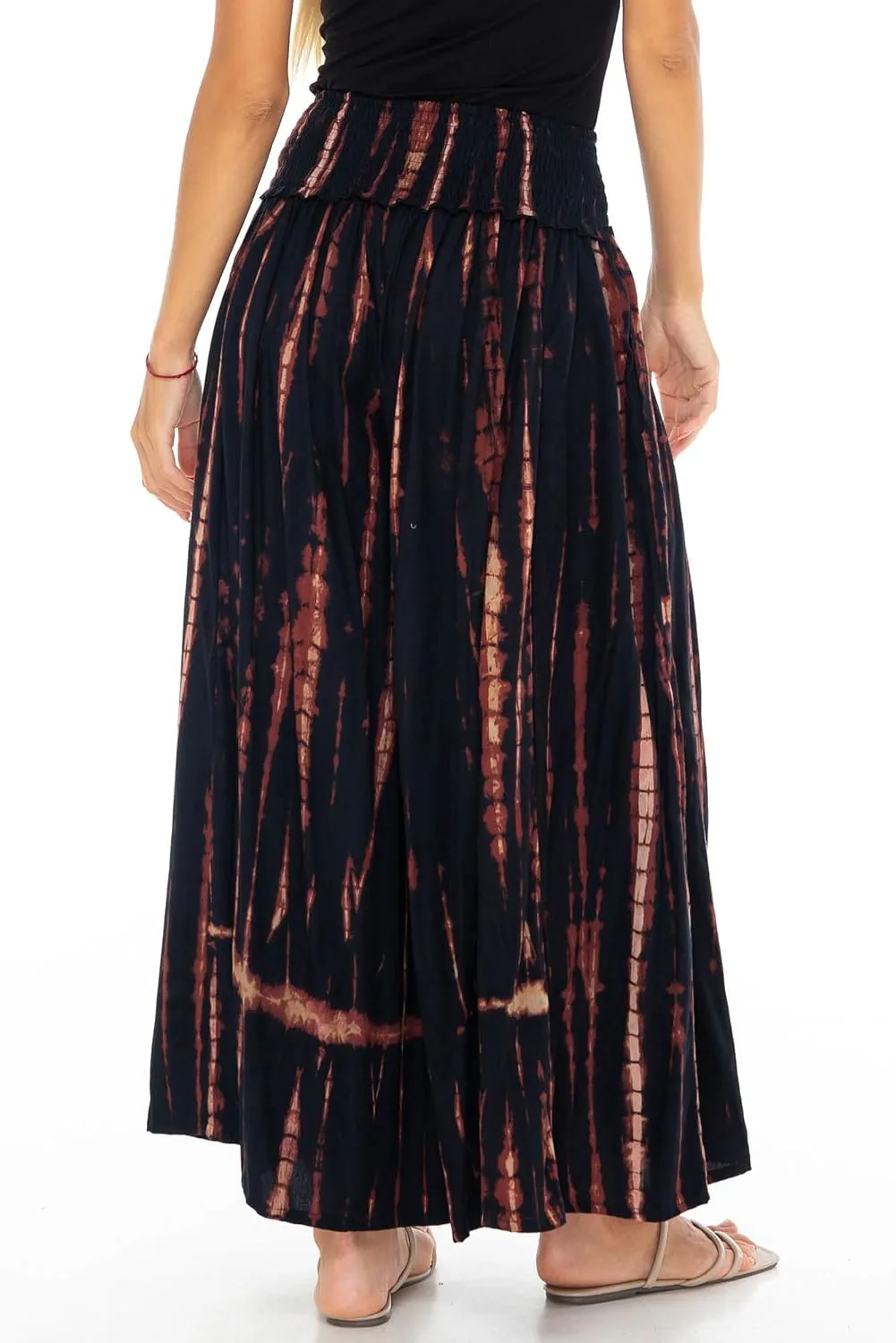 SHU-SHI Womens Palazzo Flowy Summer Pants Wide Leg Lounge Trousers Elastic Waist Side Pockets