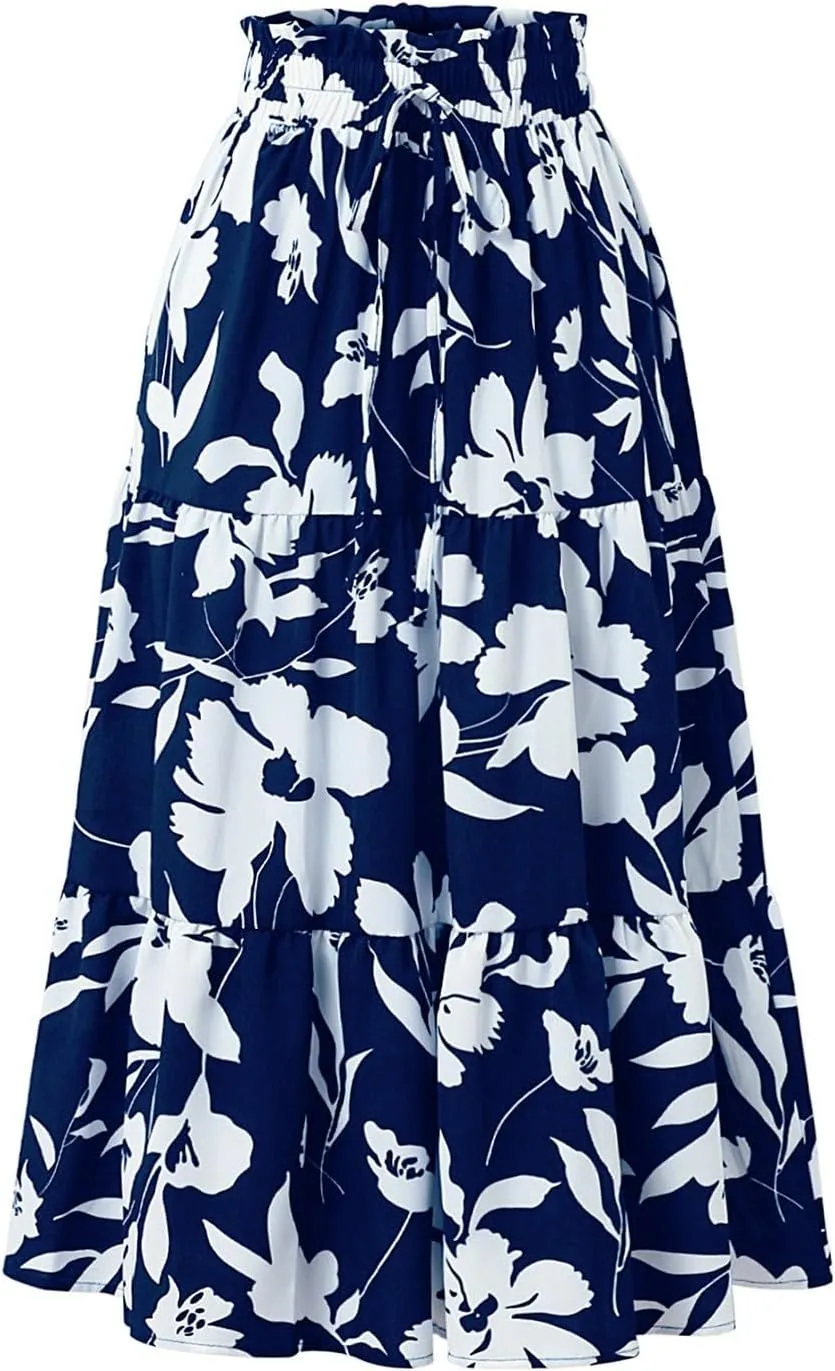 Skirts for Women Trendy 2025 Summer Boho A Line Western Skirt Casual Resort Wear