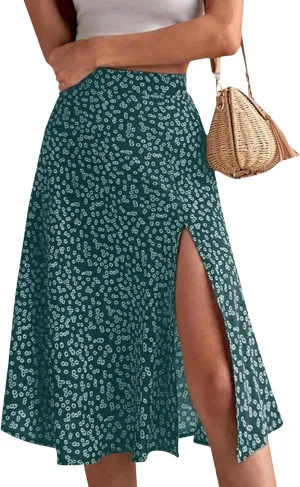 Skirts for Women Trendy 2025 Summer Boho A Line Western Skirt Casual Resort Wear