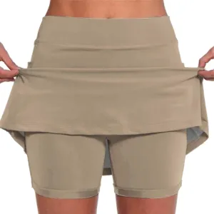 Skorts for Women with Pockets Tummy Control High Waist Yoga Short Pants Summer Dressy Casual Athletic Sports Skirt