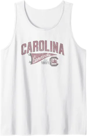 South Carolina Gamecocks Vintage Pennant White Tank Top