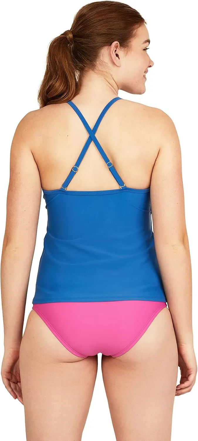 Speedo Women's Swimsuit Top Tankini Adjustable High Neck