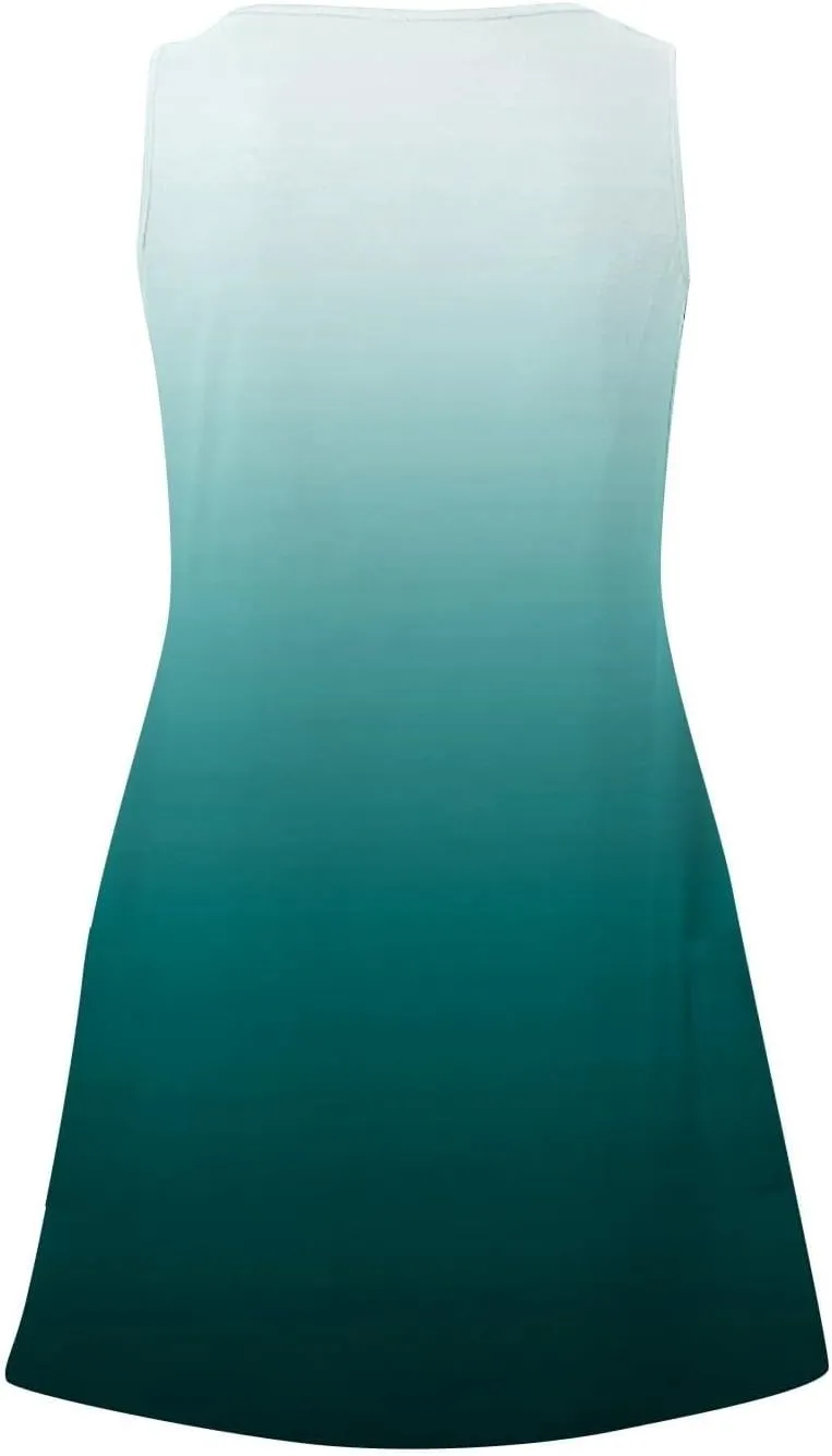 Summer Dresses for Women 2025 Casual Loose V Neck Sleeveless Sundresses Boho Tank Hawaiian Beach Dresses with Pockets