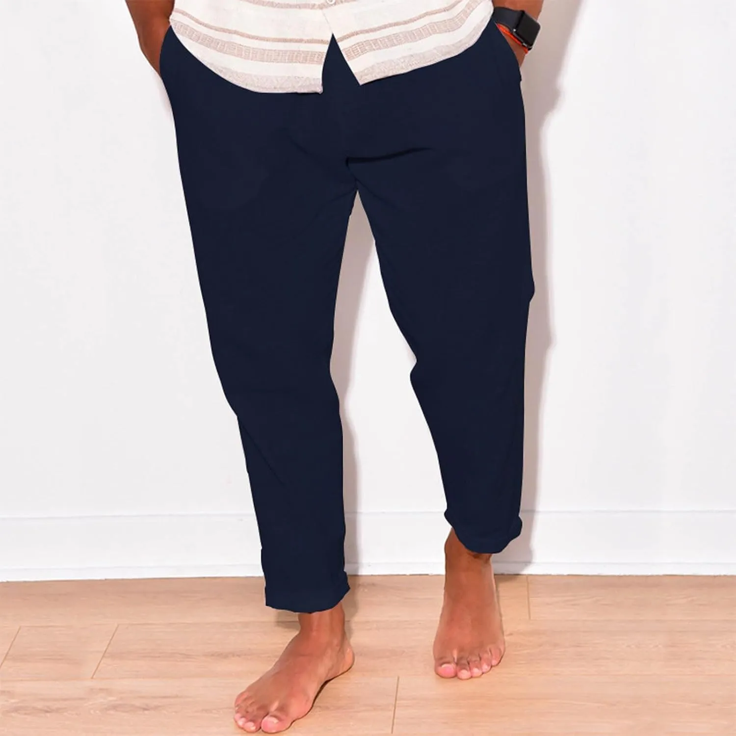 Summer Men's Cotton and Linen Thin Casual Sports Pants 2025