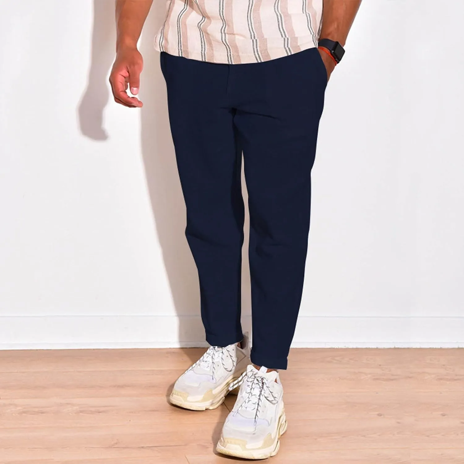 Summer Men's Cotton and Linen Thin Casual Sports Pants 2025