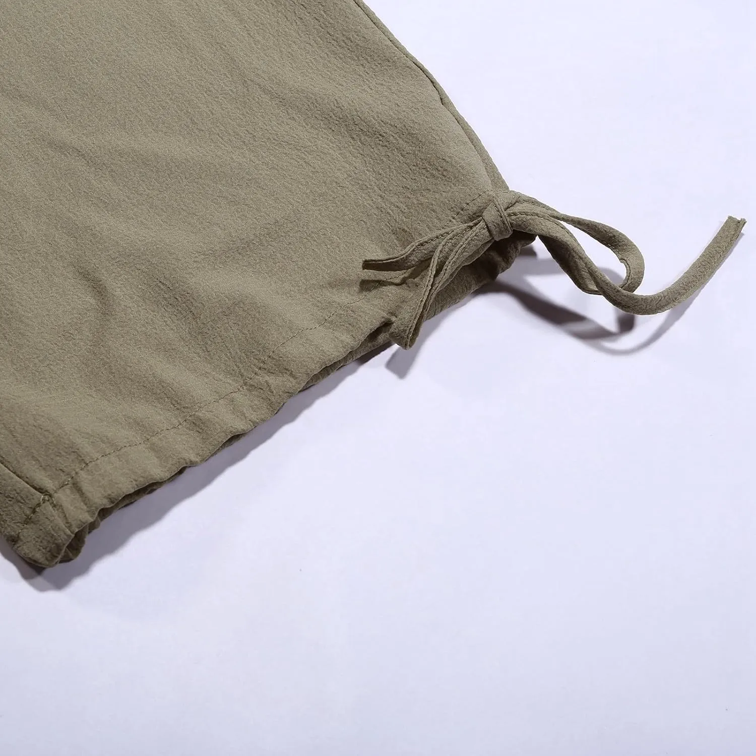 Summer Palazzo Pants for Women Fashion 2025 Cotton Linen Wide Leg Flowy Pants Solid Lightweight Casual Baggy Trousers