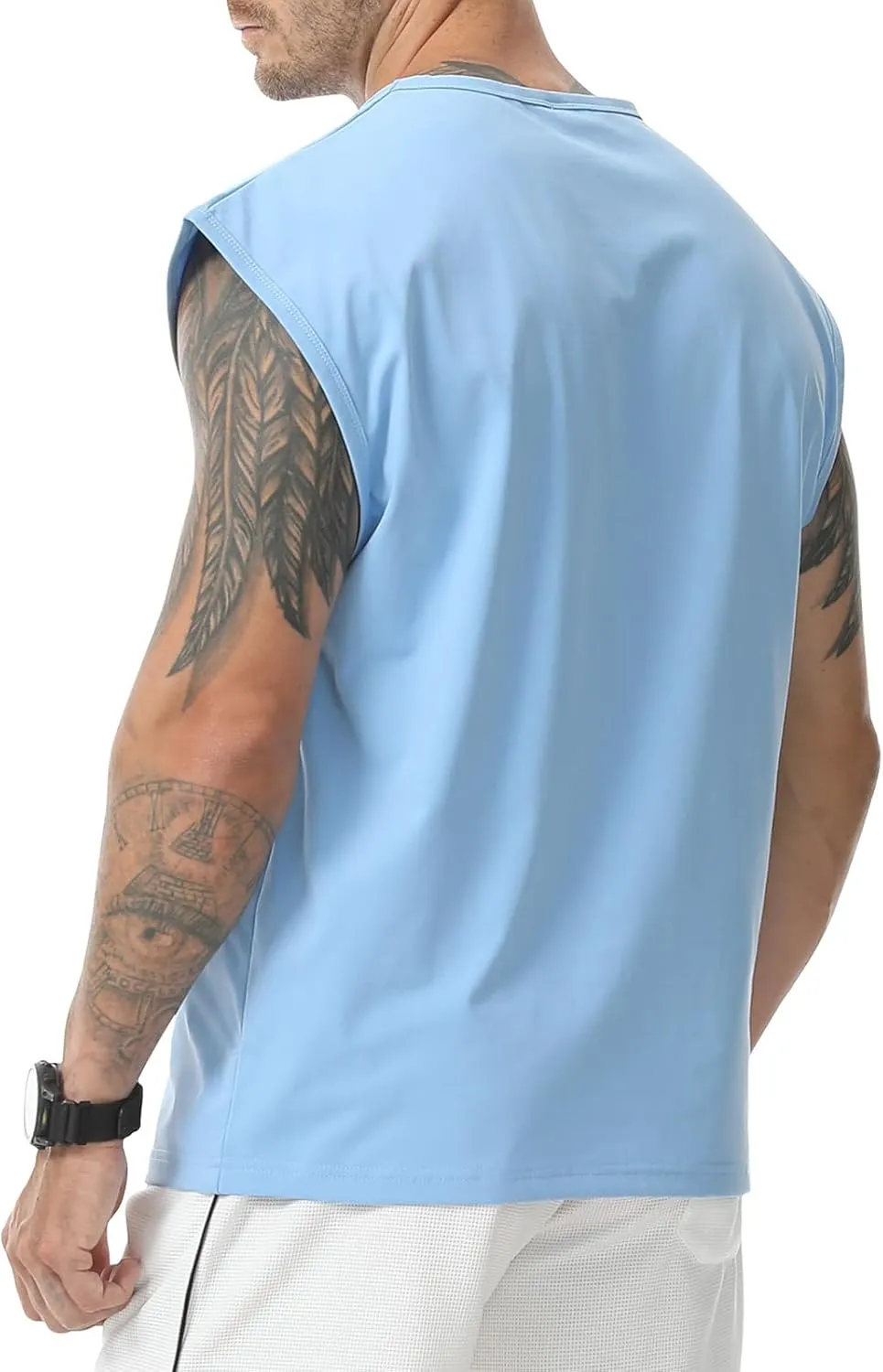 Surenow Men's Workout Tank Tops Athletic Sleeveless T-Shirt Sport Muscle Tank Running Breathable Gym Muscle T-Shirt for Men