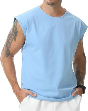 Surenow Men's Workout Tank Tops Athletic Sleeveless T-Shirt Sport Muscle Tank Running Breathable Gym Muscle T-Shirt for Men