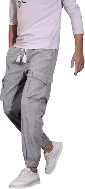 Sweatpants for Men Fashion Sport Tapered Split Slacks Mens Flex Regular Expandable Waist Solid Color Joggers