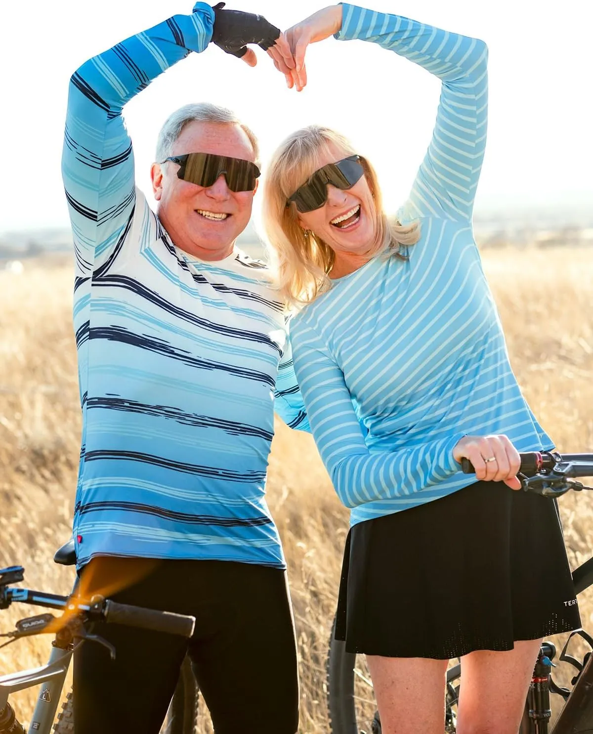 Terry Cycling Jersey Mens Soleil Long Sleeve Bike Top, UPF 50  Sun Top, Moisture Wicking, Quick Dry Hiking Biking Shirt