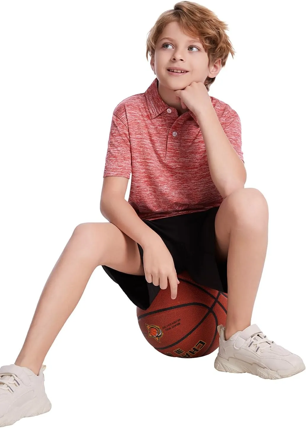 Ullnoy Boys Short Sleeve Polo Shirt Moisture Wicking Golf Shirt Kids School Camp Uniform Shirts Boys 4 Pack