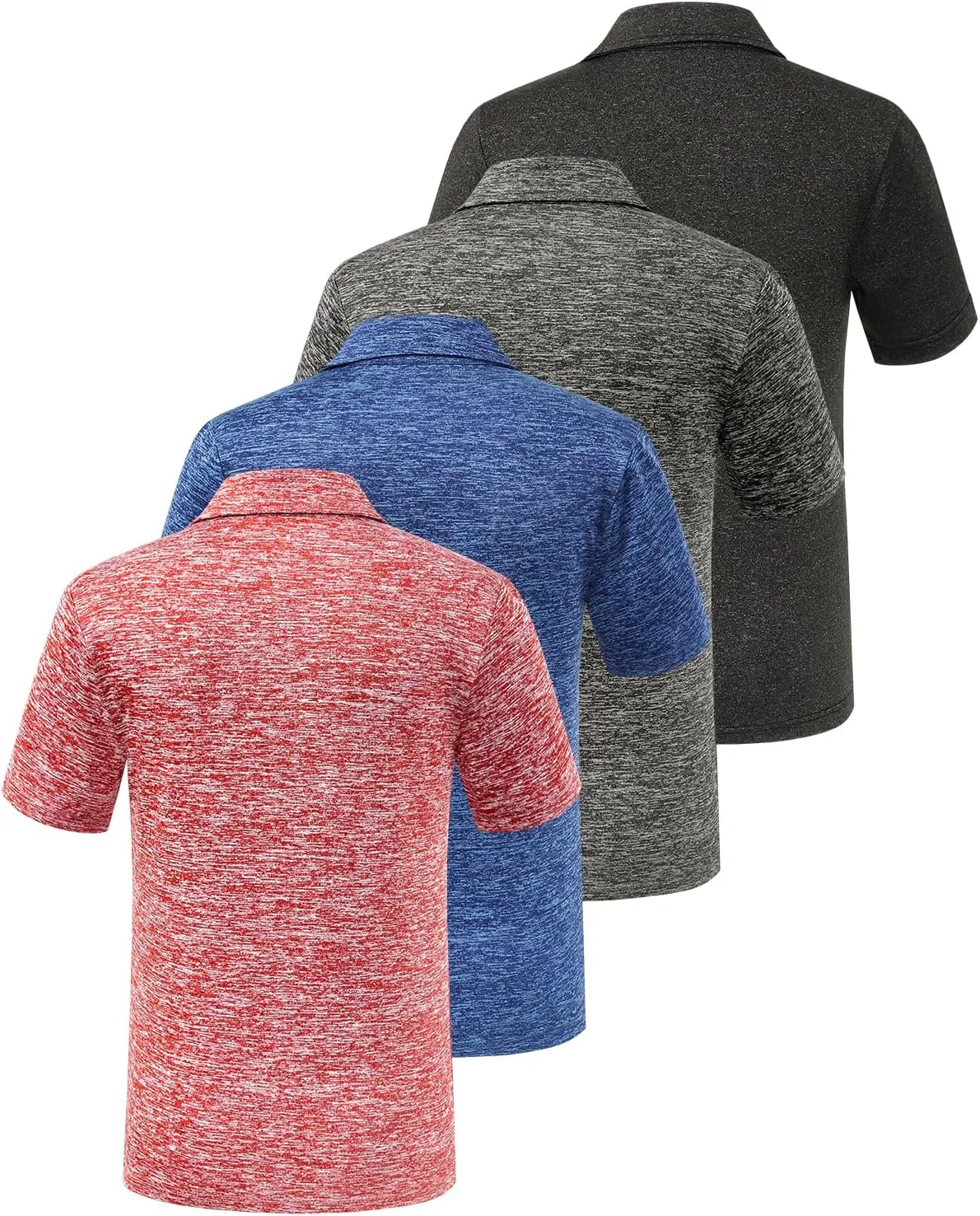 Ullnoy Boys Short Sleeve Polo Shirt Moisture Wicking Golf Shirt Kids School Camp Uniform Shirts Boys 4 Pack