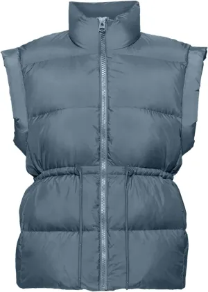 VAOYIU Womens Puffer Vest Adjustable Drawstring Waist Lightweight Quilted Zip Up Vest with Pockets
