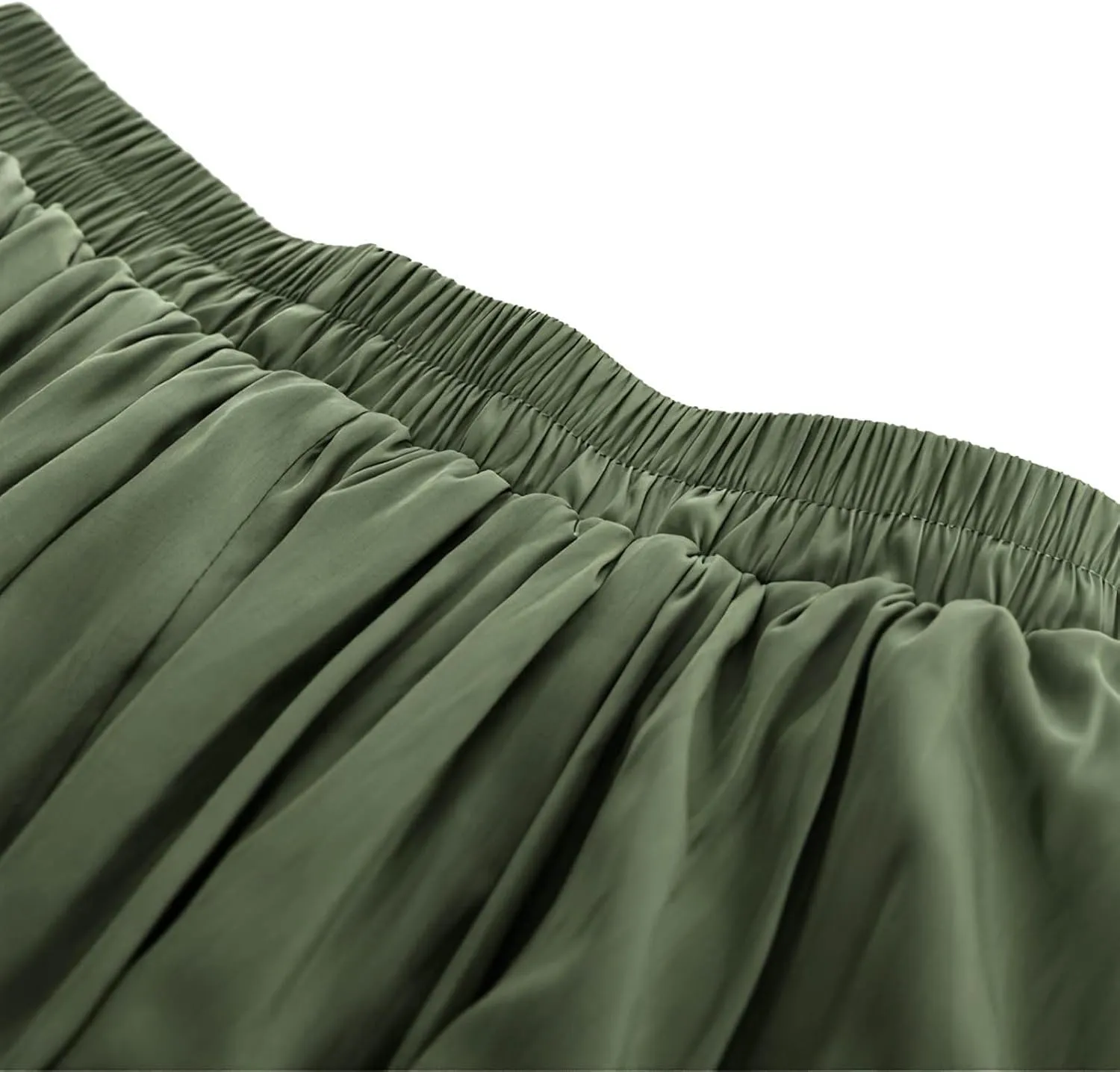 Vintage Ankle-Length Skirts for Women Pleated Tiered Long Skirts High Waisted Asymmetrical Ruffle A Line Maxi Skirt