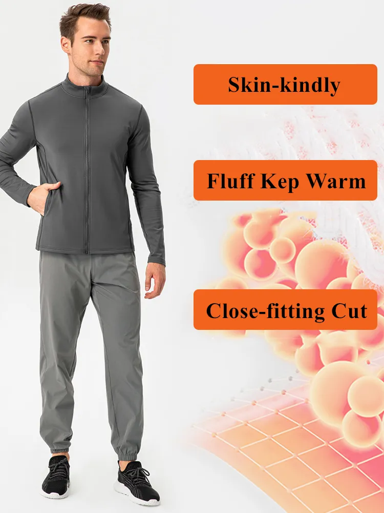 Windproof and Fluff Warm Training Coat for Men