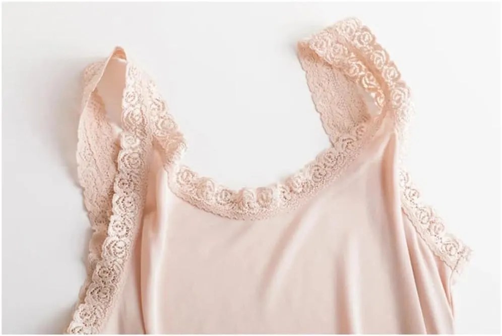 Women Silk Camis Camisoles Bottoming Shirt Sleeveless TOP