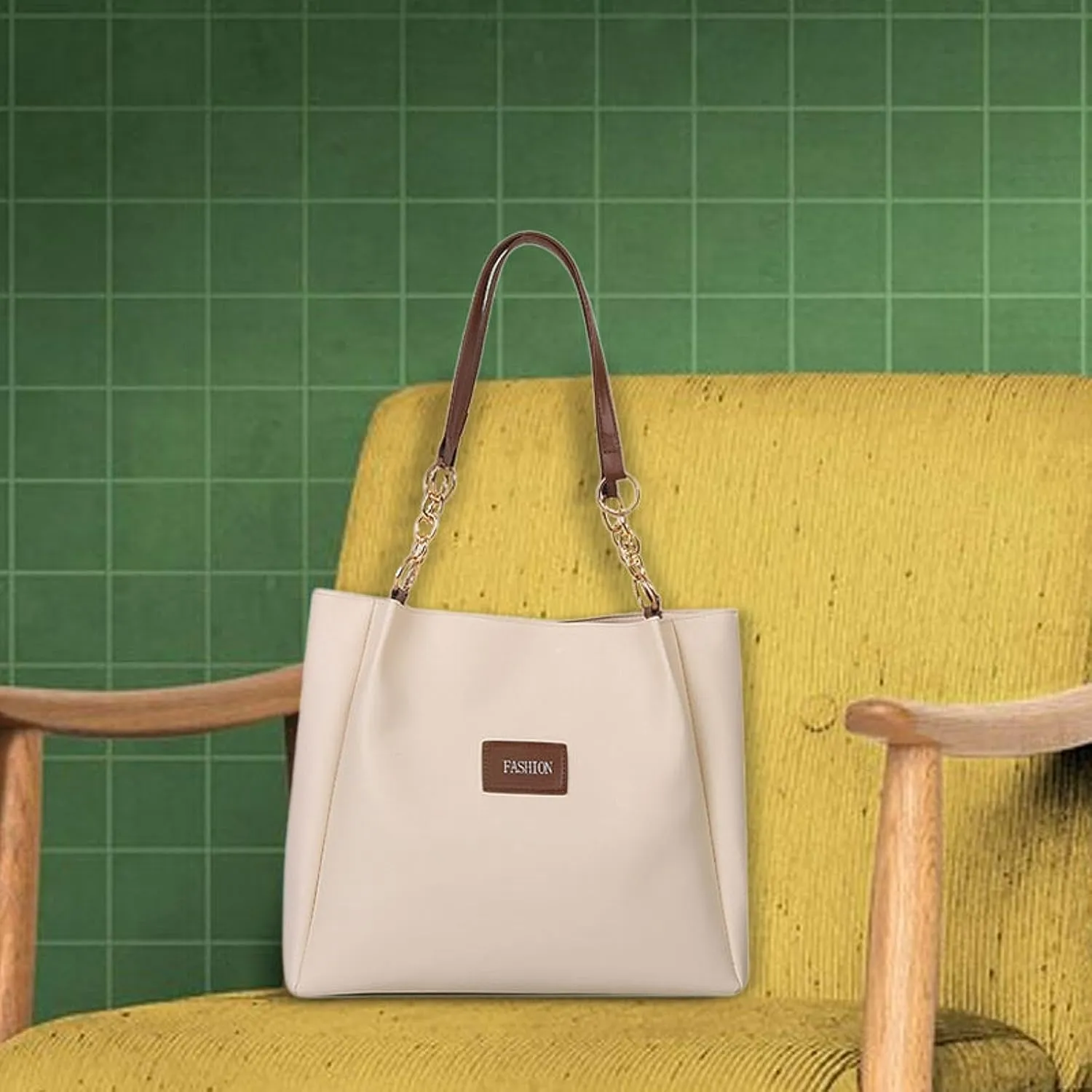 Women Tote Bag PU Leather Shoulder Bag Lightweight Satchel Bag for Party