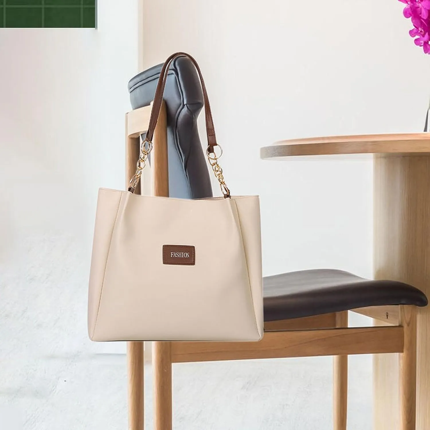 Women Tote Bag PU Leather Shoulder Bag Lightweight Satchel Bag for Party