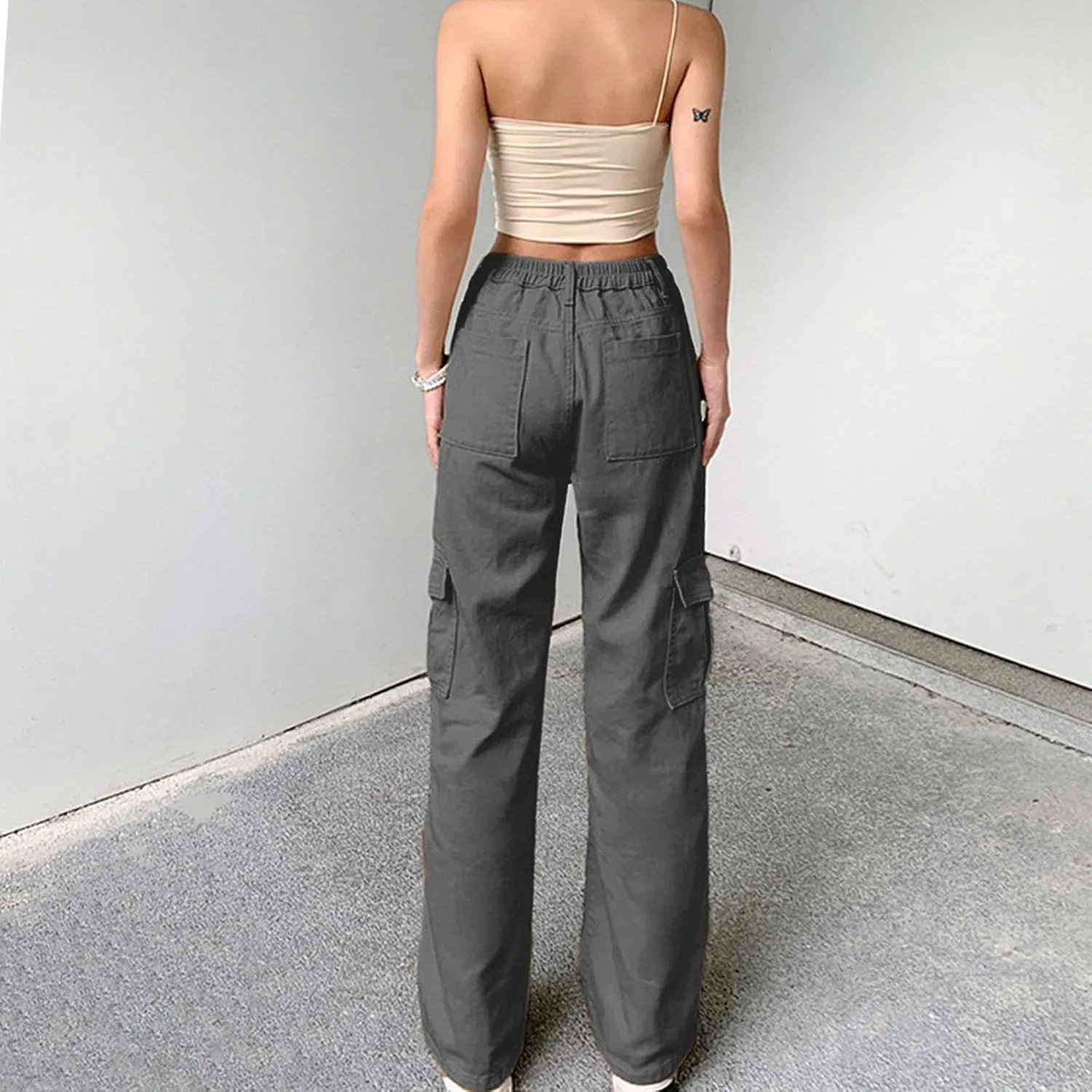 Women's Cinch Bottom Sweatpants High Waisted Casual Workout Athletic Baggy Joggers Lounge Pants with Pockets